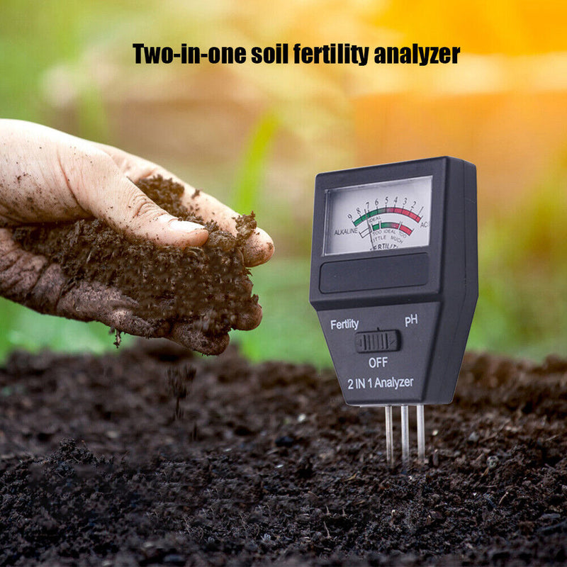 2 in 1 Garden Soil Fertility Analyzer with Probe Plant Moisture PH Sensor