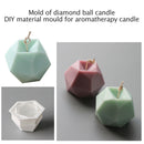 Rhombus Ball Candle Mold Geometric Shape Dessert Mousse Silicone Mould (A) Newly