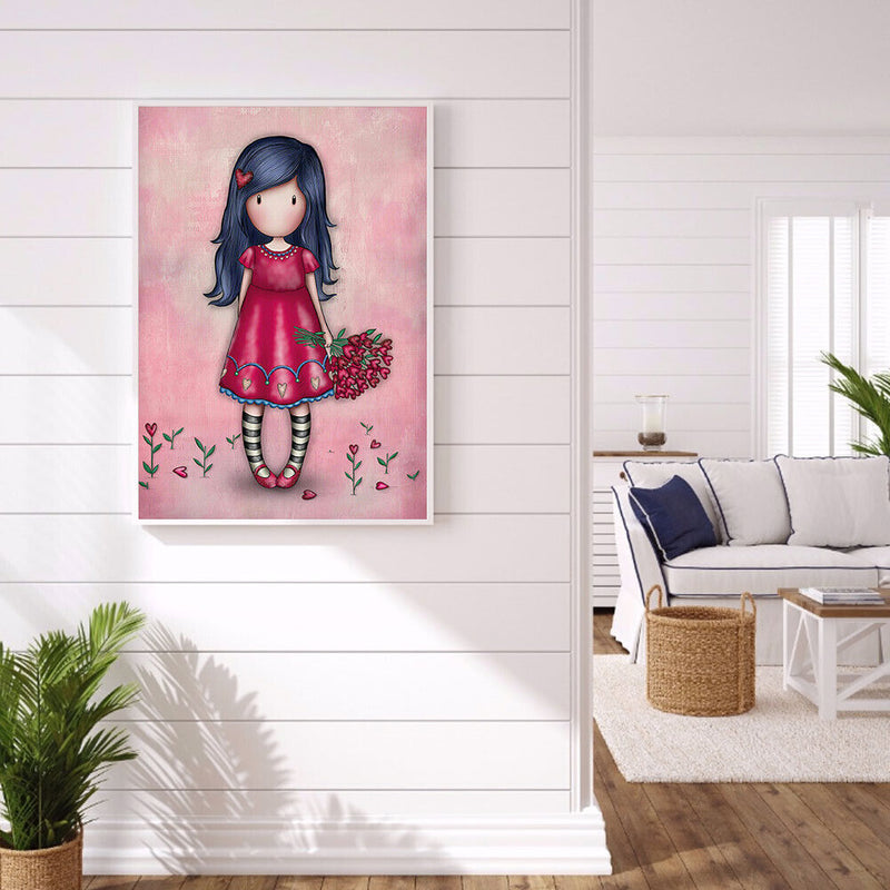 Oil Paint By Numbers Little Girl Coloring Picture Digital Drawing