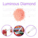 15g/Bag DIY Luminous Round Rhinestones for Diamond Painting (Light Pink) Newly