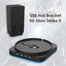 Vertical Stand for Xbox Series X with 4 USB2.0 Hub Blue Light Cradle Accessories