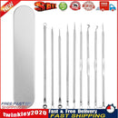 9pcs Stainless Steel Blackhead Comedones Acne Blemish Extractor Remover Newly