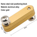 Marking Gauge Carpentry Scriber Ruler Locator Steel Ruler Positioning Block