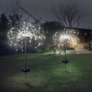 LED Solar Firework Lamp Outdoor Garden Lawn Stake String Light (Cold White)