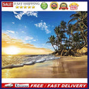 Painting By Numbers Kit DIY Beach Sunrise Hand Painted Canvas Oil Art Pictu