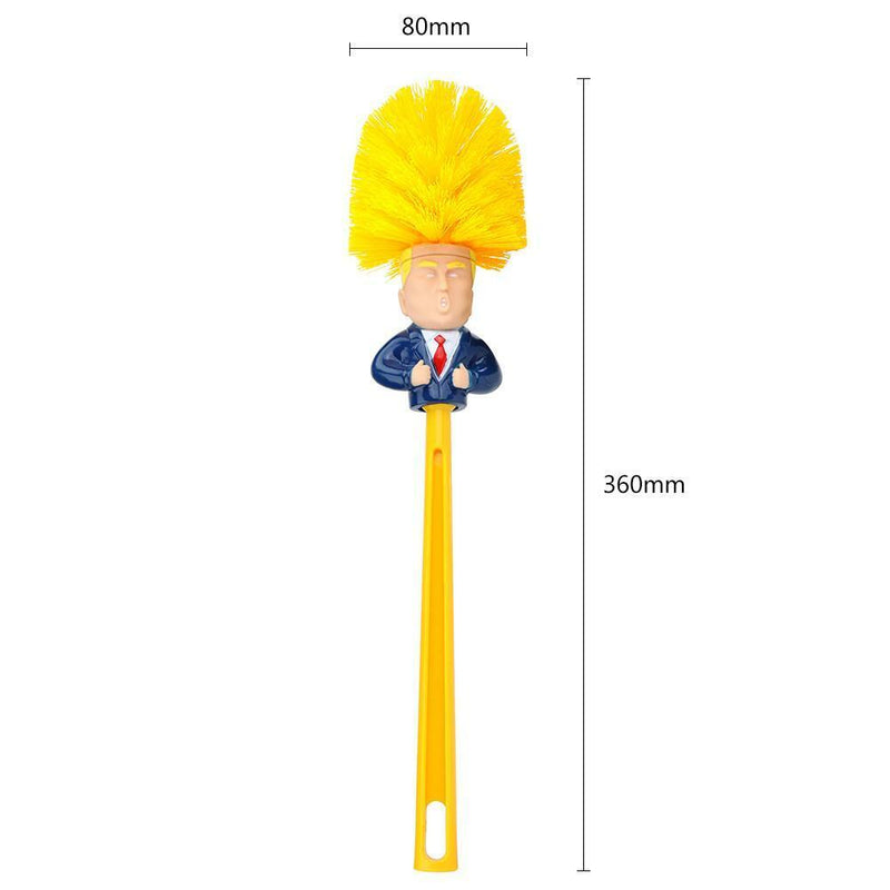 Creative Plastic Trump Toilet Brush Base Bath Nightstool Groove Clean Tool Gifts