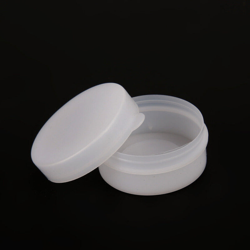 50pcs Plastic Cosmetic Sample Container 5 Grams Jars Pot Small Blank White