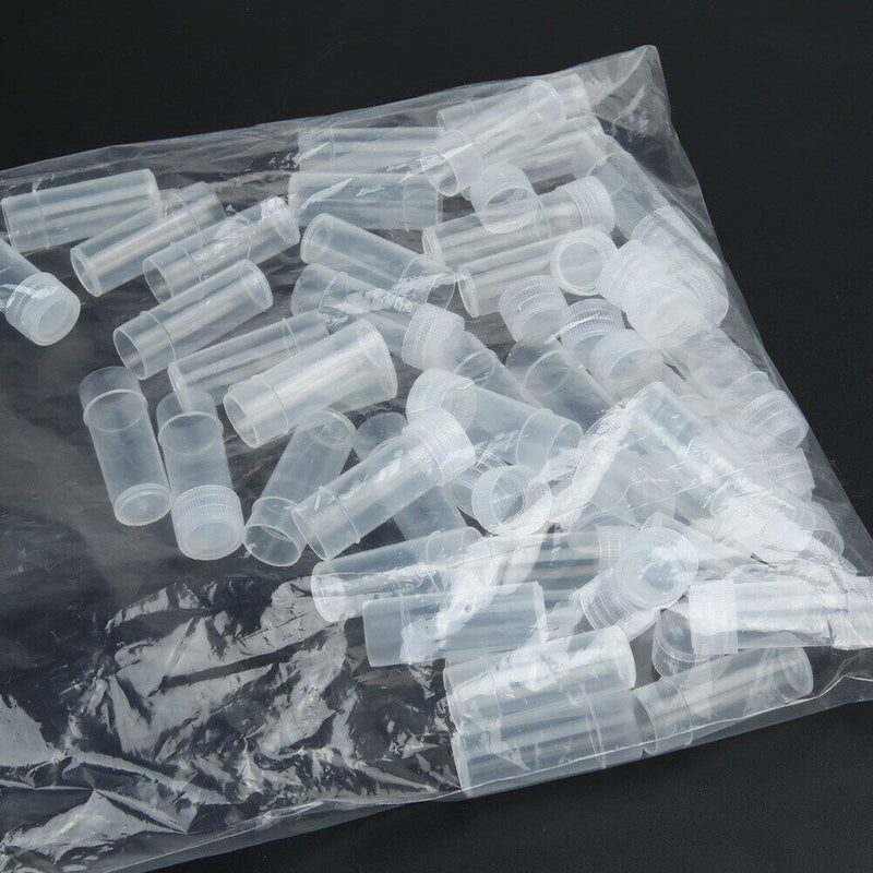 50Pcs 5g Volume Plastic Sample Bottle 5ML Small Bottle Vial Storage Contain
