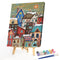 Snow Village Oil Painting By Numbers DIY Frameless Art Picture On Canvas