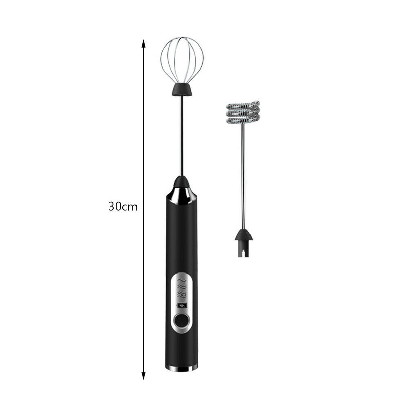 Automatic Milk Coffee Whisk Mixer Electric Egg Beater Kitchen Tool (Black) Newly