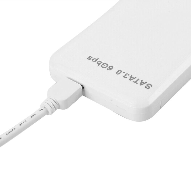 2.5 inch USB3.0 to SATA 3.0 HDD Hard Disk Drive External Case Box (White)