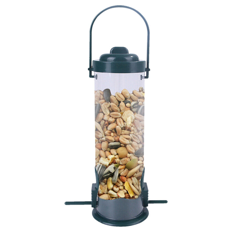 Hanging Wild Bird Seed Feeder Plastic Hummingbird Food Dispenser Automatic