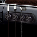 Magnetic Cable Organizer Carbon Fiber Look USB Cable Clip Desktop Cable Winder