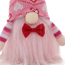 Bow Love Dwarf Ornaments Faceless Rudolph Valentines Xmas Wedding Decor (B)