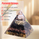 Crystal Pyramid Orgone Pyramid with Sphere Balancing Healing Crystals Stones