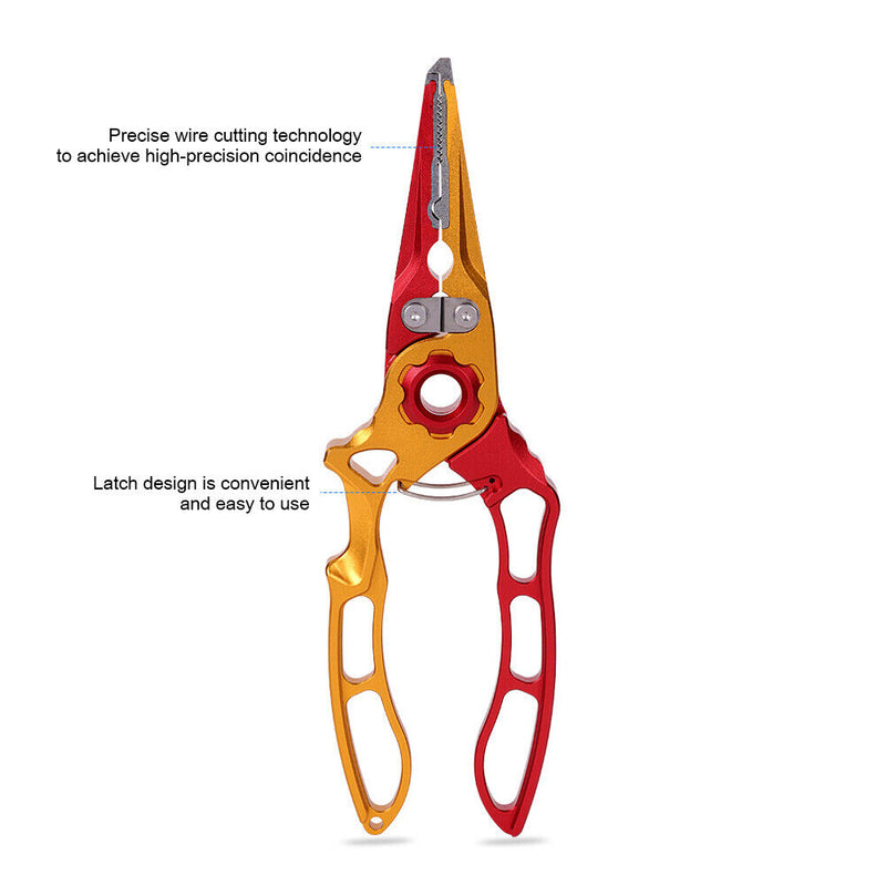 Multifunctional Fishing Pliers Split Ring Line Lures Cutter Hook Remover Tongs