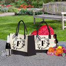Canvas Shoulder Bags Letters Flower Clothing Storage Simple Shopping Handbags