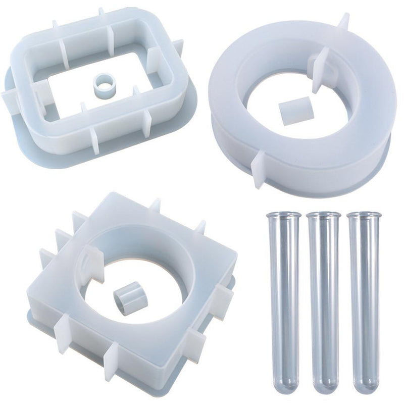 Silicone Molds for Flower Rose Vase Epoxy Casting DIY Mould Art Crafts (A)