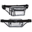 Korean PVC Waterproof Fanny Packs Multi-pocket Zipper Travel Messenger Bags