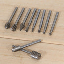 10pcs HSS Routing Router Bits For &Rotary,Engraving,Wood Working Tool Newly