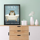 5D DIY Wacky Bathroom Owl Full Round Drill Diamond Painting Kit Artwork (2)