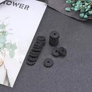 50pcs Guitar Strap Lock Felt Gasket Electric Guitar Belt Cushions (Black)