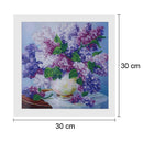 5D DIY Round Drill Diamond Painting Lavender Cross Stitch Embroidery Crafts