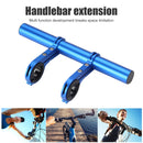 30cm MTB Bike Handlebar Extender Double Clamp Bracket Support Rack (Blue) Newly