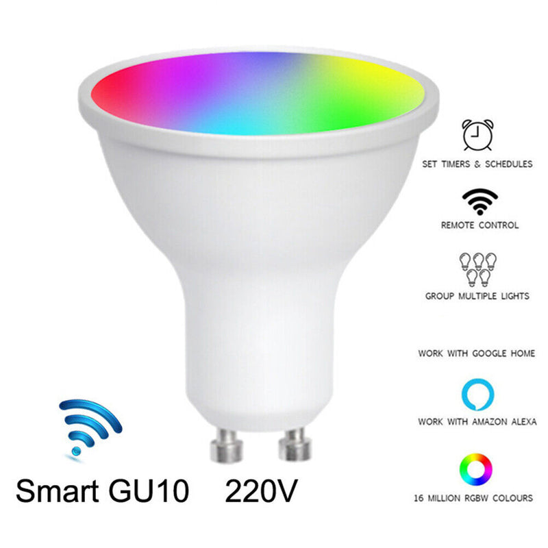 GU10 WiFi Smart LED Light Bulb Alexa Google App Voice Remote Control Lamp Newly