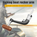 Folding Wood Knob Metal Spinning Reel Handle Replacement for LINNHUE 1000-600