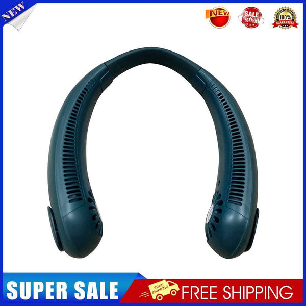 Portable Hanging Neck Fan Air Cooling Bladeless Wearable Lazy Fan (Green)