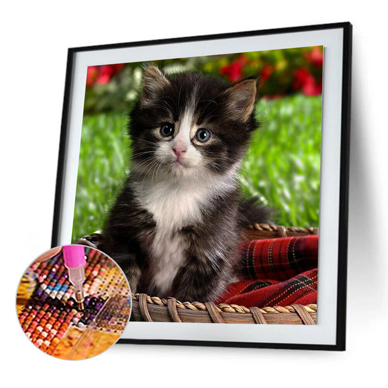 5D DIY Full Drill Diamond Painting Lovely Cat Cross Stitch Needlework Set Decor