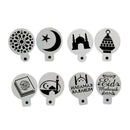 Pet Eid Mubarak Coffee Spray Stencils Cookie Cake Mold Mubarak Ramadan Q9V1