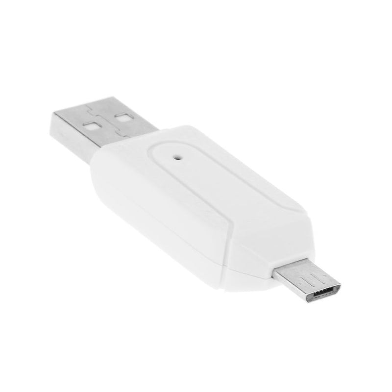 USB2.0 Micro USB OTG Card Reader for TF SD Memery Card for PC Phone (White)