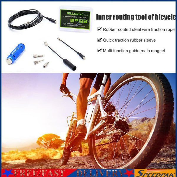 RISK MTB Bike Internal Cable Routing Tool Bicycle Magnet Inner Cable Guide #F