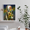 Canvas Picture Craft Full Round Religious Indians Handmade DIY Diamond Painting