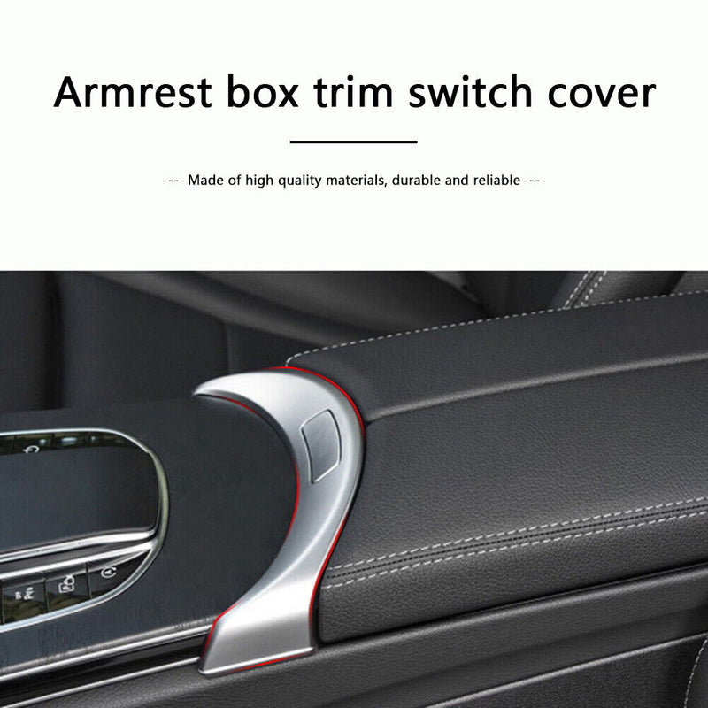 Chrome Console Armrest Switch Button Cover Trim for Mercedes Benz W205 2015-2020