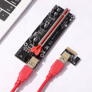 VER009S-Plus PCIE Riser 1X to 16X USB3.0 Cable SATA 6Pin Connector (Red)