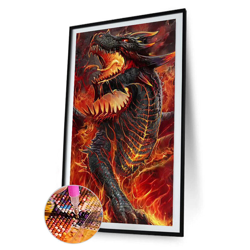5D Diamond Painting Kit DIY Dragon Full Square Drill Mosaic Picture Wall De