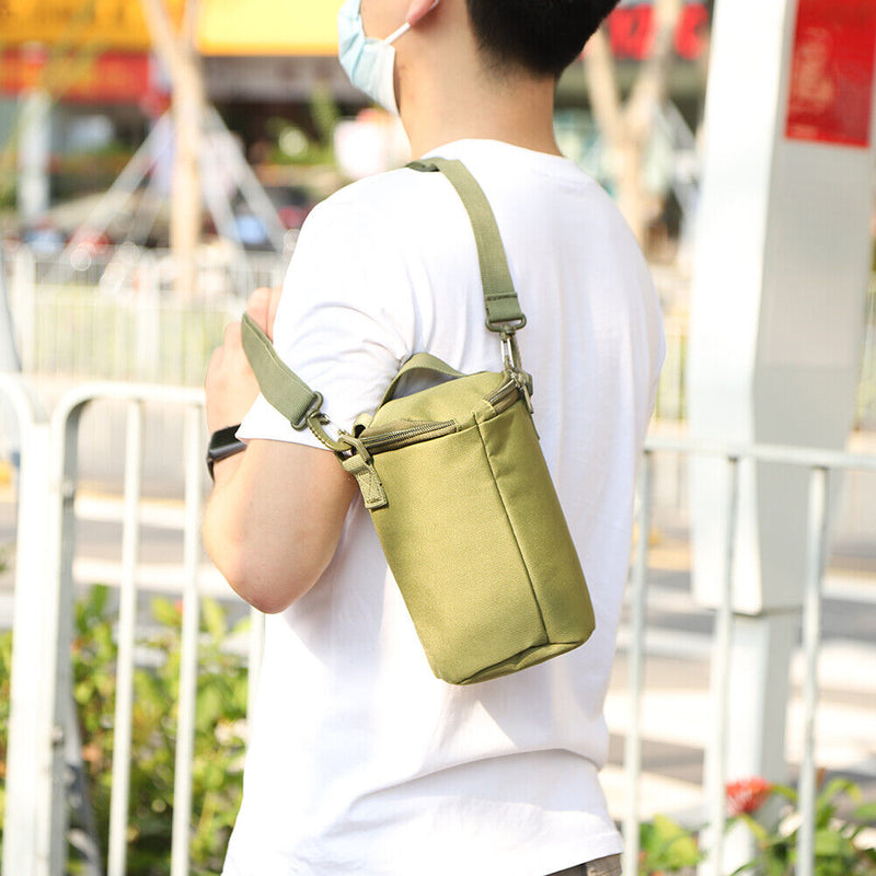 Outdoor Gas Canister Lamp Storage Bag Portable Bottle Cover (Army Green S) Newly