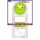 Geometric Ruler Rotatable Geometric Drawing Template Measuring Draft Rulers