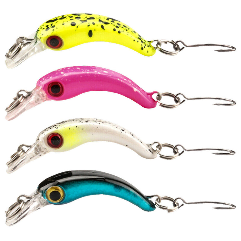 4cm 1.5g Mini Fishing Lure Minnow Wobblers Crankbait Bass Baits (8pcs)