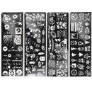 Leaf Nail Art Stamp Stencils Stamping Plates Abstract Flowers Nail Templates