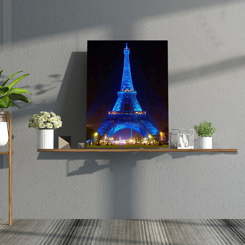 DIY Eiffel Tower Round Diamond Painting Cross Stitch Kit Bead Art Home Decor