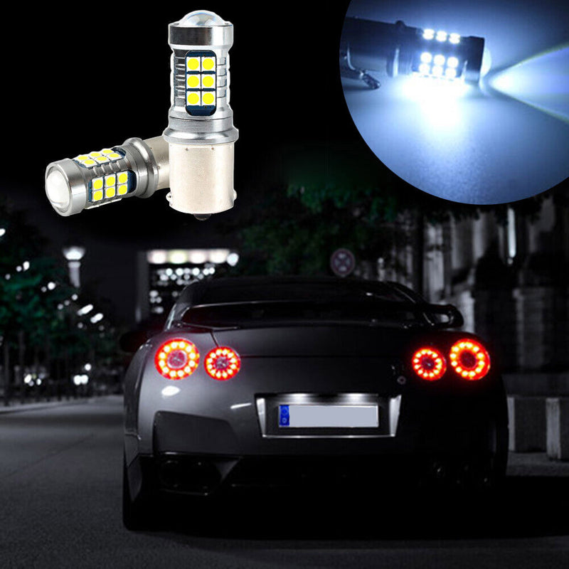 1 Pair S25 1156 BA15S 3030 27SMD LED Car Bulbs for Reverse Turn Signal Light