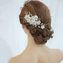 Jewelry White Flower Bridal Clips Bridesmaid Tiara Hair Combs Flower Hair Pin