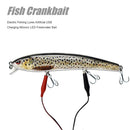 Electric Fishing Lure Minnow LED Light USB Rechargeable Bionic Freshwater Baits