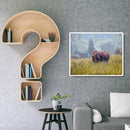 DIY Oil Painting By Numbers Kit Horses Eat Grass Hand Painted Picture Home Decor