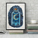 5D Diamond Painting DIY Moon Luminous Bottle Full Round Drill Mosaic Art