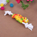 Rope Latex Chew Sound Squeeze Resistant Koala Dog Pet Molars Toys(Yellow)